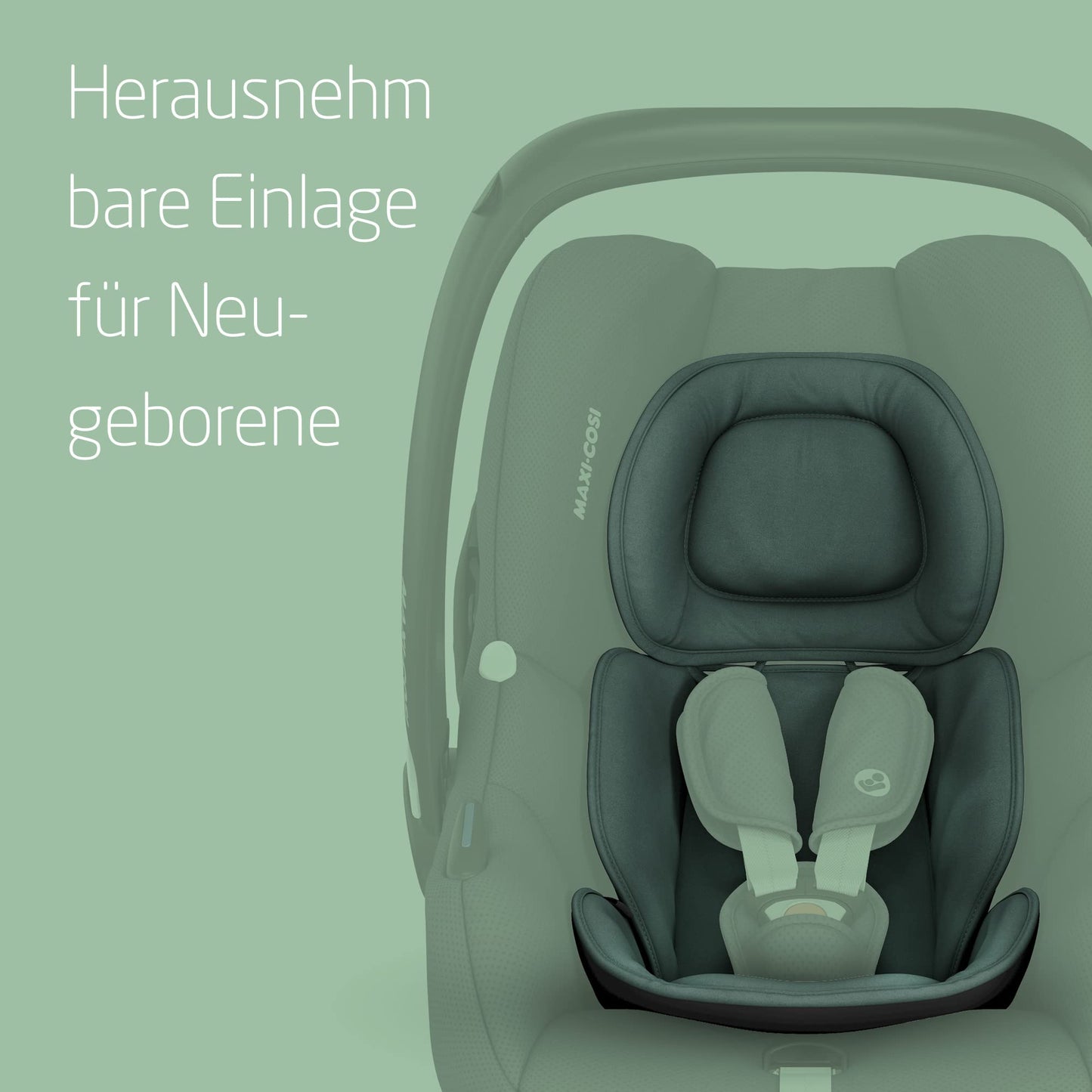 Maxi-Cosi CabrioFix i-Size, Babyschale, 0–12 Monate, max. 12 kg, leichter i-Size Kindersitz (3,2 kg), Sonnenverdeck, gepolsterter Sitz, für viele Maxi-Cosi Kinderwagen, Essential Black