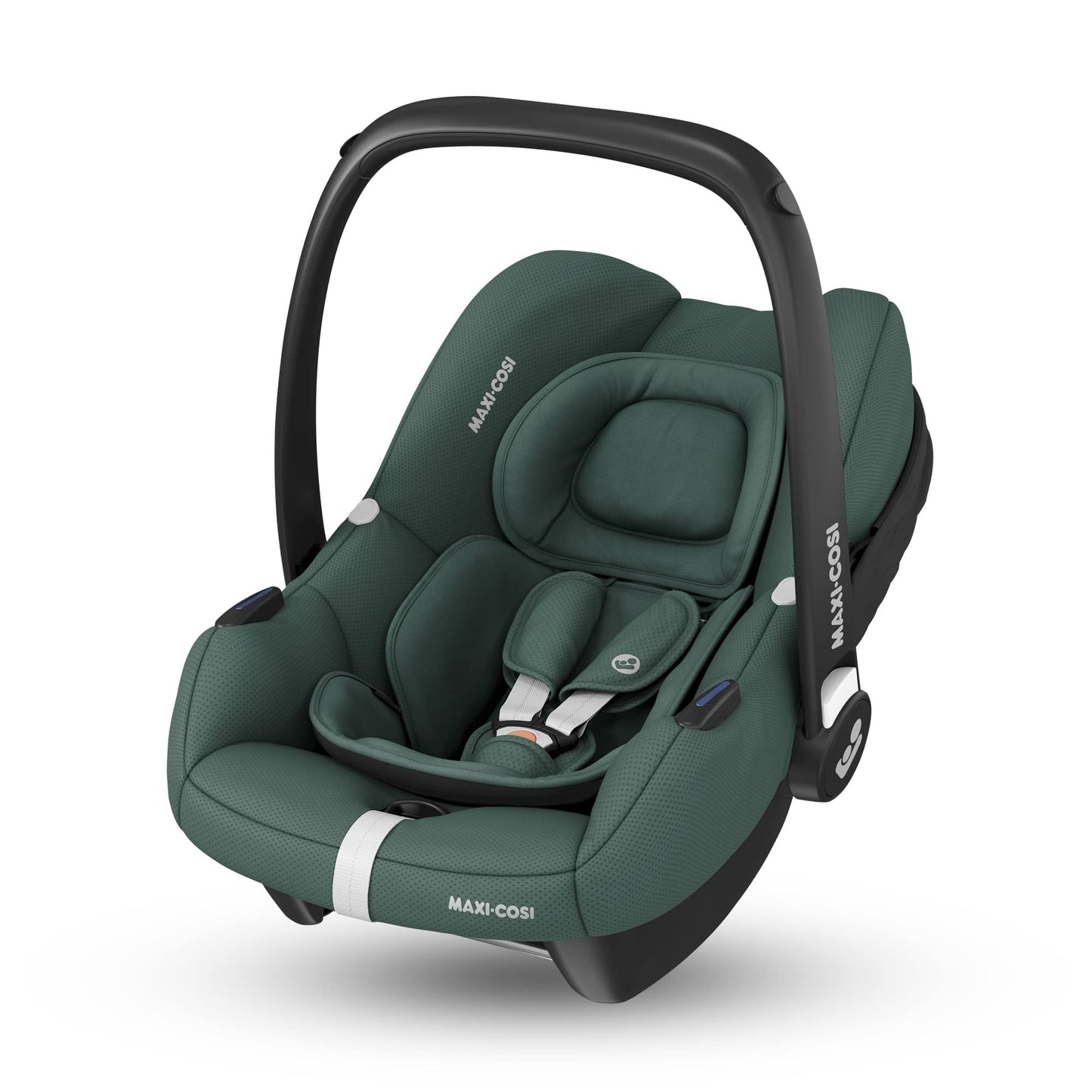 Maxi-Cosi CabrioFix i-Size, Babyschale, 0–12 Monate, max. 12 kg, leichter i-Size Kindersitz (3,2 kg), Sonnenverdeck, gepolsterter Sitz, für viele Maxi-Cosi Kinderwagen, Essential Black