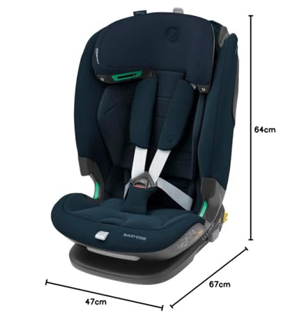 Maxi-Cosi Titan Pro² i-Size Kindersitz, 76 - 150 cm, 15 Monate-12 Jahre, G-CELL-Seitenaufprallschutz, Easy-in Gurtsystem, ClimaFlow, AirProtect-Sicherheitskissen, 4 Liegepositionen, Authentic Black