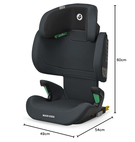 Maxi-Cosi RodiFix M i-Size, High Back Child Seat, 3.5-12 Years, 100-150 cm, ISOFIX Child Seat, G-CELL Side Impact Protection, Adjustable Height, Quick and Easy Buckling, Basic Grey