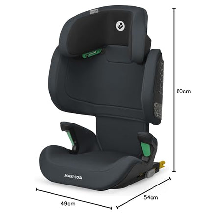 Maxi-Cosi RodiFix M i-Size, High Back Child Seat, 3.5-12 Years, 100-150 cm, ISOFIX Child Seat, G-CELL Side Impact Protection, Adjustable Height, Quick and Easy Buckling, Basic Grey