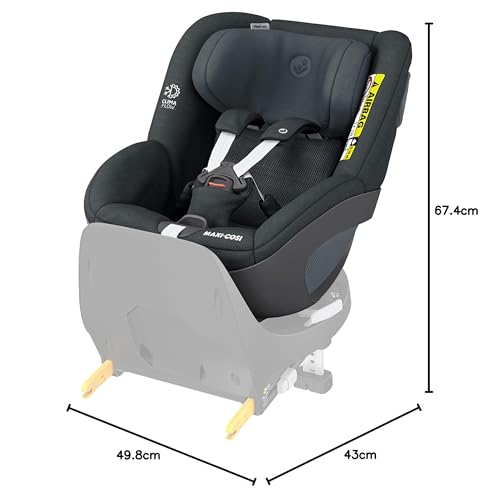 Maxi-Cosi FamilyFix 360 i-Size Base, Rotating Car Seat System, ISOFIX Station 360 Degrees, 0-4 Years (40-105 cm), FlexiSpin Rotation with One Hand, TravelSafe Rotation Control, Click & Go Black