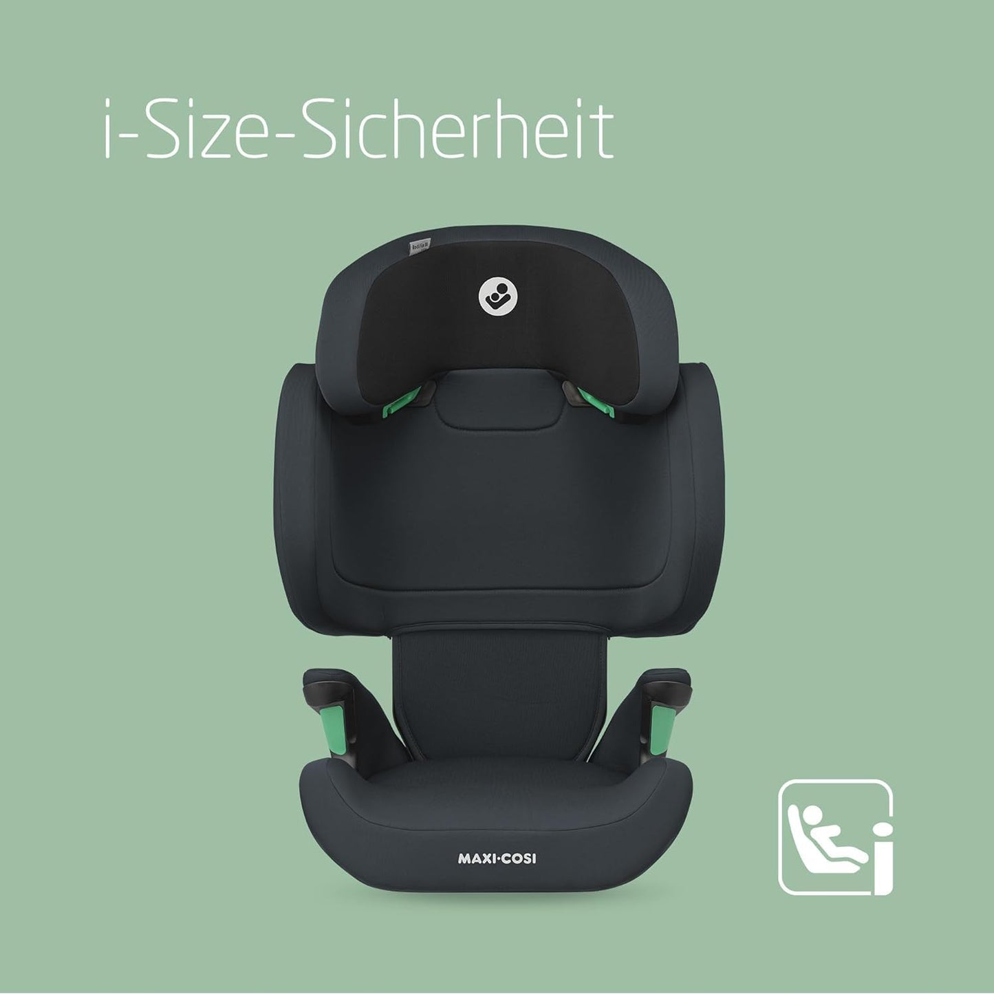 Maxi-Cosi RodiFix M i-Size, High Back Child Seat, 3.5-12 Years, 100-150 cm, ISOFIX Child Seat, G-CELL Side Impact Protection, Adjustable Height, Quick and Easy Buckling, Basic Grey