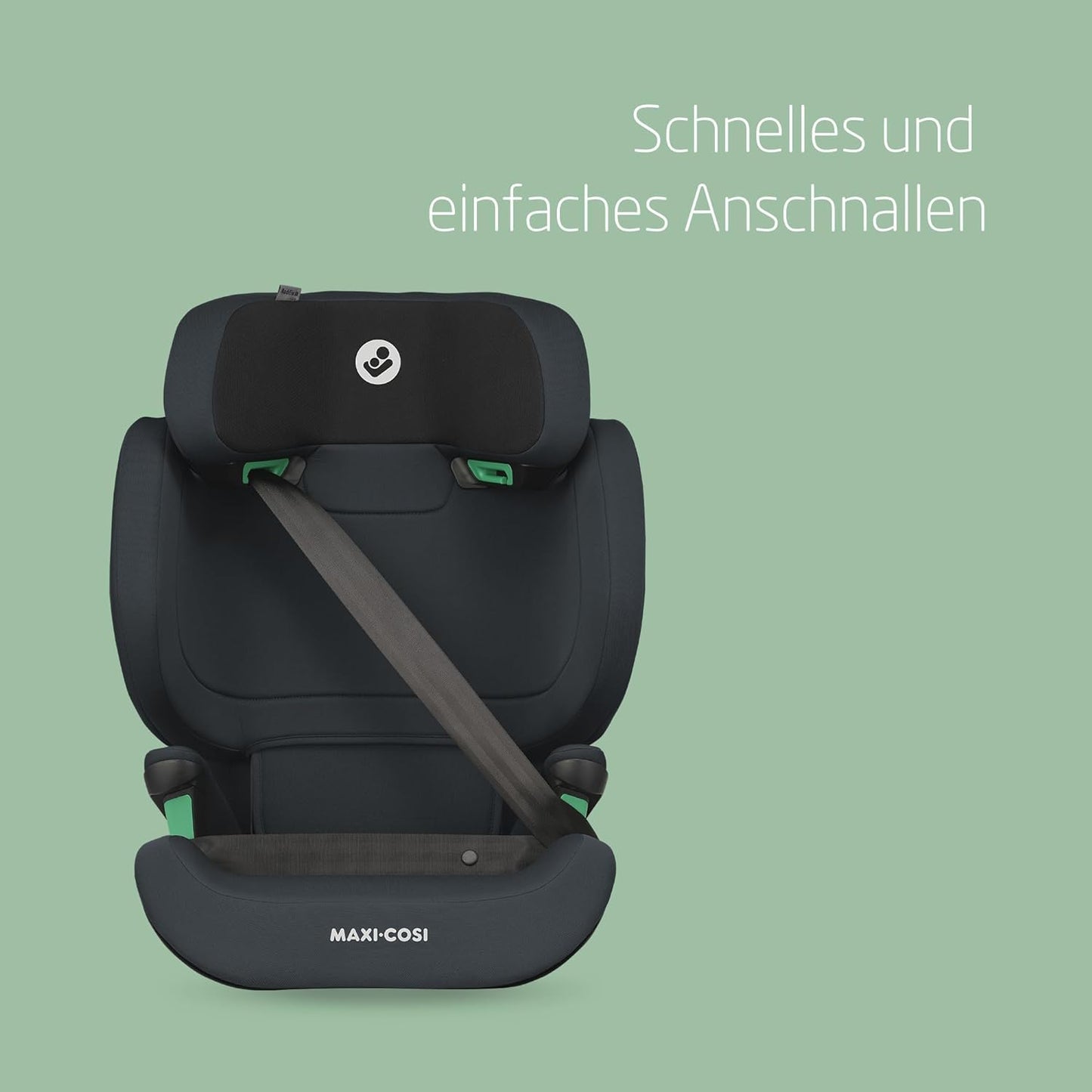 Maxi-Cosi RodiFix M i-Size, High Back Child Seat, 3.5-12 Years, 100-150 cm, ISOFIX Child Seat, G-CELL Side Impact Protection, Adjustable Height, Quick and Easy Buckling, Basic Grey