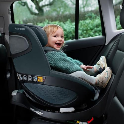 Maxi-Cosi FamilyFix 360 i-Size Base, Rotating Car Seat System, ISOFIX Station 360 Degrees, 0-4 Years (40-105 cm), FlexiSpin Rotation with One Hand, TravelSafe Rotation Control, Click & Go Black