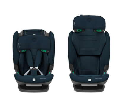 Maxi-Cosi Titan Pro² i-Size Kindersitz, 76 - 150 cm, 15 Monate-12 Jahre, G-CELL-Seitenaufprallschutz, Easy-in Gurtsystem, ClimaFlow, AirProtect-Sicherheitskissen, 4 Liegepositionen, Authentic Black