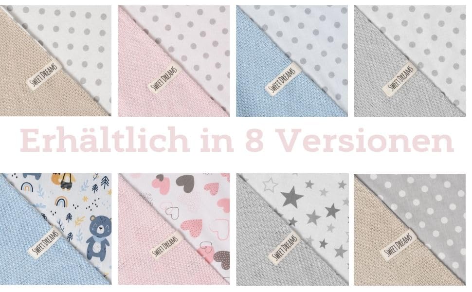 Mikos* Babydecke Leichte Sommer Baumwolle Kinderdecke ohne Füllung 100% Baumwolldecke für Mädchen Junge Neugeborenen Kinderwagen Babyschale Kuscheldecke 75x100 (1040)(Beige/Weiße Erbsen)
