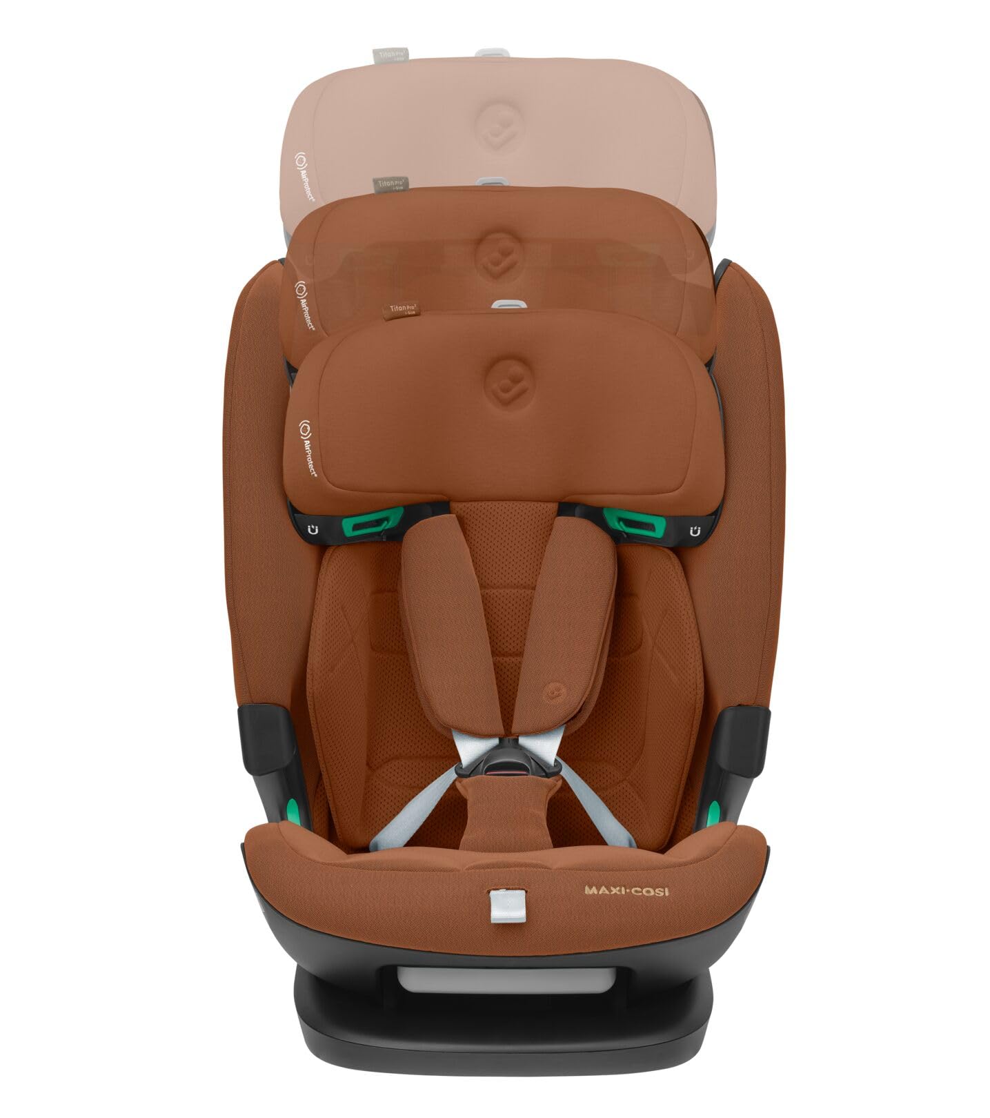 Maxi-Cosi Titan Pro² i-Size Kindersitz, 76 - 150 cm, 15 Monate-12 Jahre, G-CELL-Seitenaufprallschutz, Easy-in Gurtsystem, ClimaFlow, AirProtect-Sicherheitskissen, 4 Liegepositionen, Authentic Black