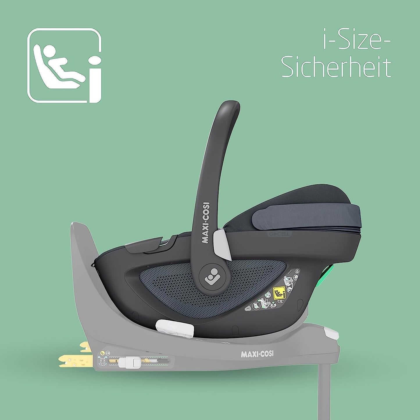 Maxi-Cosi FamilyFix 360 i-Size Base, Rotating Car Seat System, ISOFIX Station 360 Degrees, 0-4 Years (40-105 cm), FlexiSpin Rotation with One Hand, TravelSafe Rotation Control, Click & Go Black