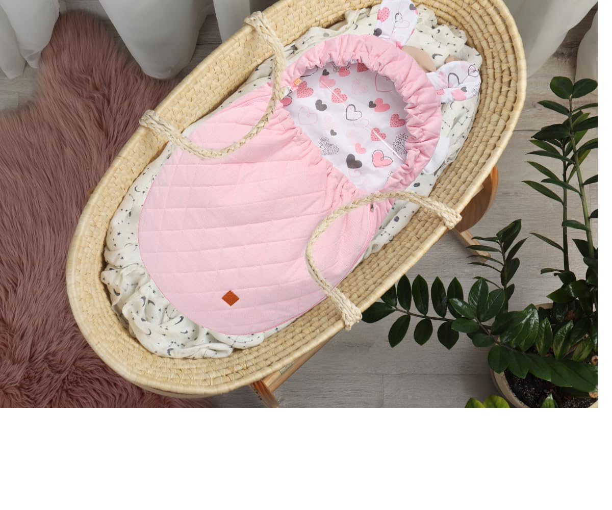 Mikos Swaddling Blanket Baby Seat Autumn Winter with Hood for Newborns for Child Seat Pram Car Seat e.g. for Maxi-Cosi, 3-Point Harness, Swaddling Bag for Babies, Child Car Seat (51