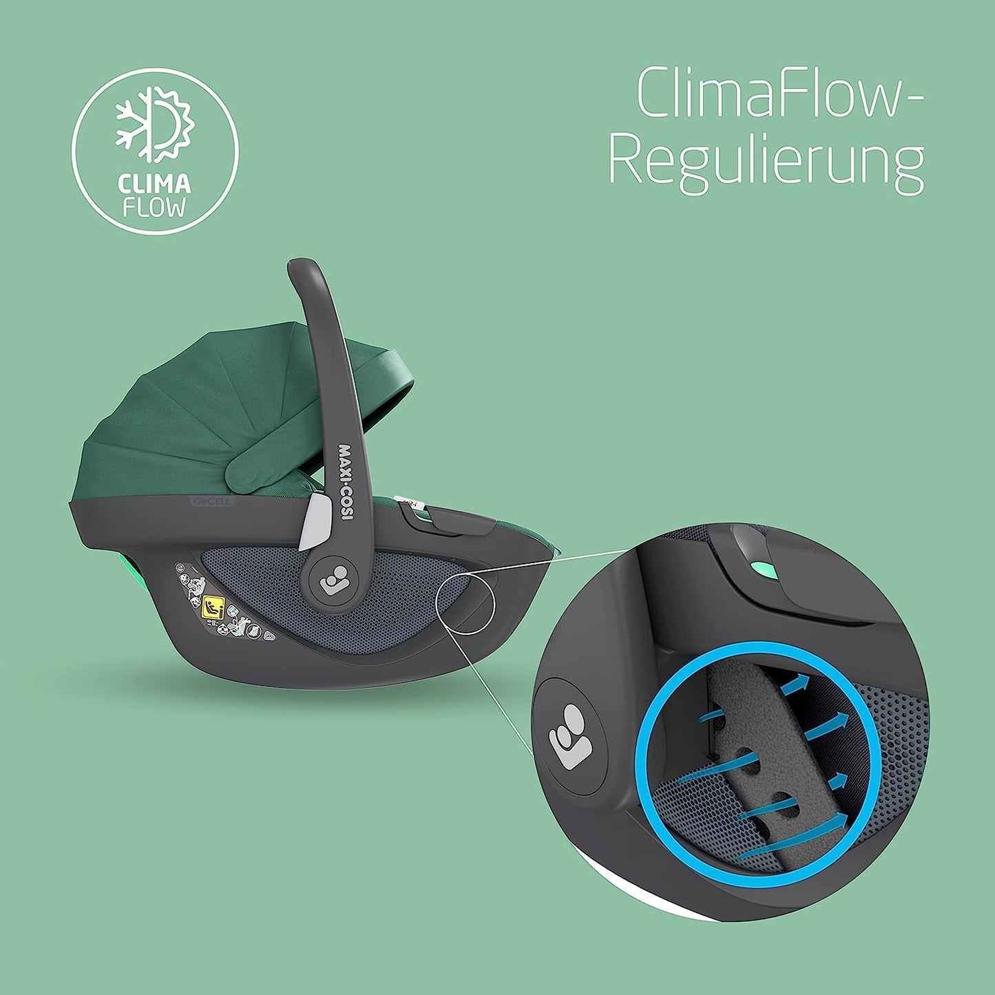 Maxi-Cosi FamilyFix 360 i-Size Base, Rotating Car Seat System, ISOFIX Station 360 Degrees, 0-4 Years (40-105 cm), FlexiSpin Rotation with One Hand, TravelSafe Rotation Control, Click & Go Black