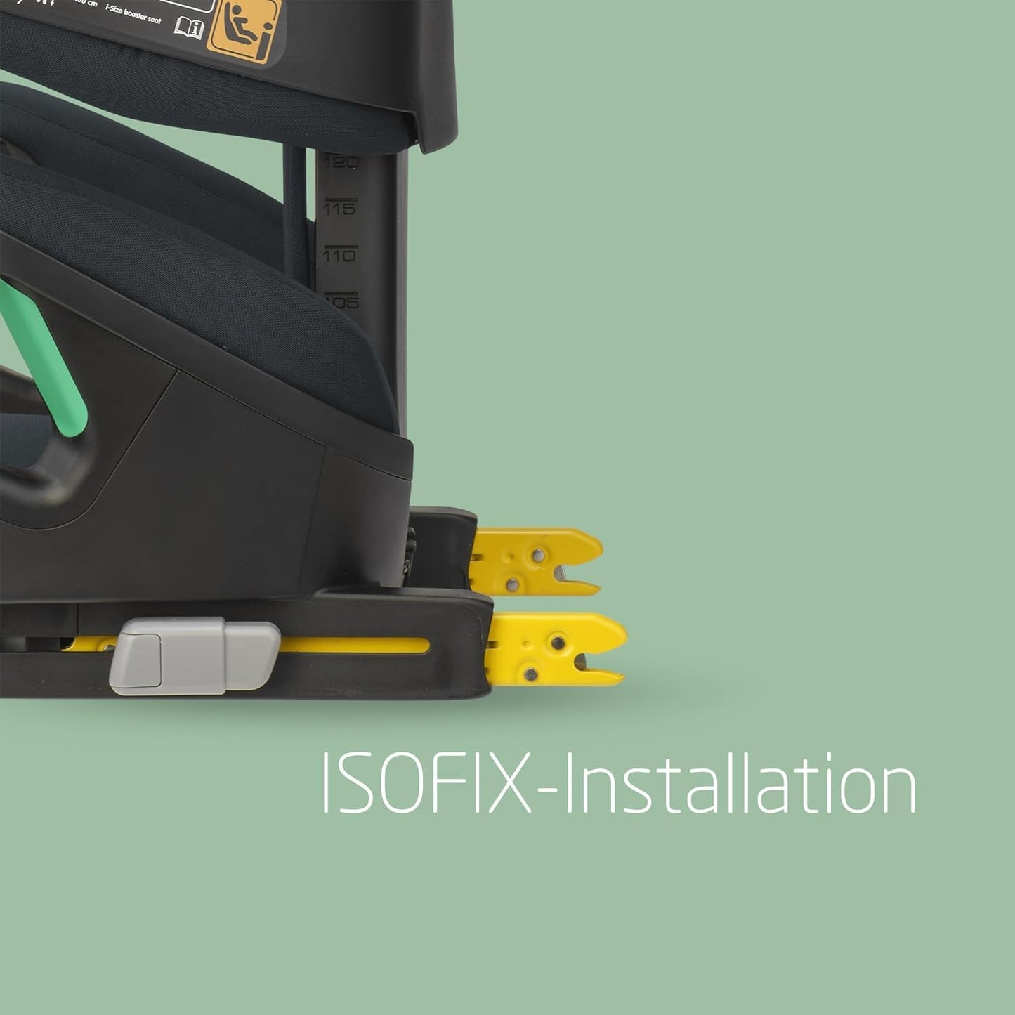 Maxi-Cosi RodiFix M i-Size, High Back Child Seat, 3.5-12 Years, 100-150 cm, ISOFIX Child Seat, G-CELL Side Impact Protection, Adjustable Height, Quick and Easy Buckling, Basic Grey