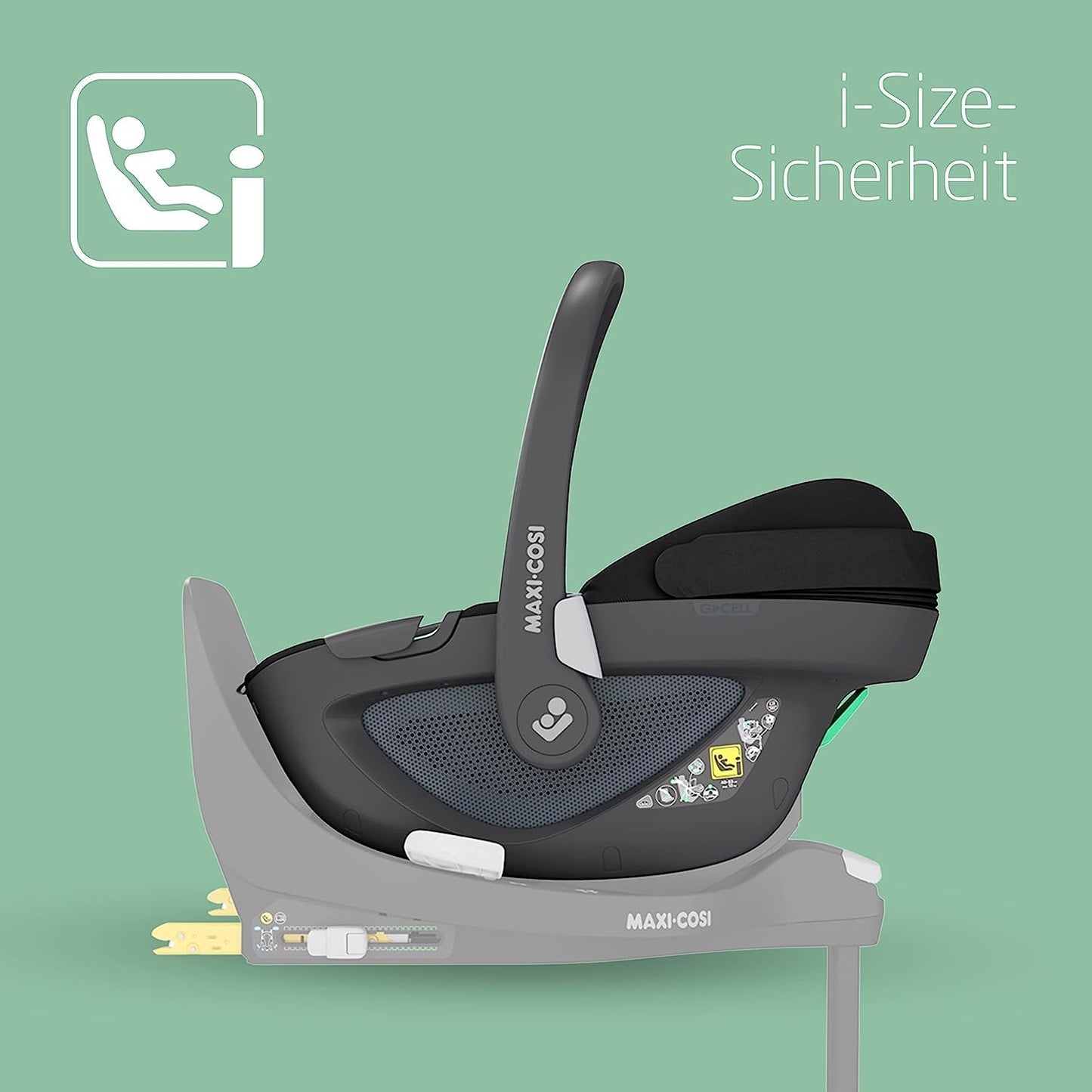 Maxi-Cosi FamilyFix 360 i-Size Base, Rotating Car Seat System, ISOFIX Station 360 Degrees, 0-4 Years (40-105 cm), FlexiSpin Rotation with One Hand, TravelSafe Rotation Control, Click & Go Black