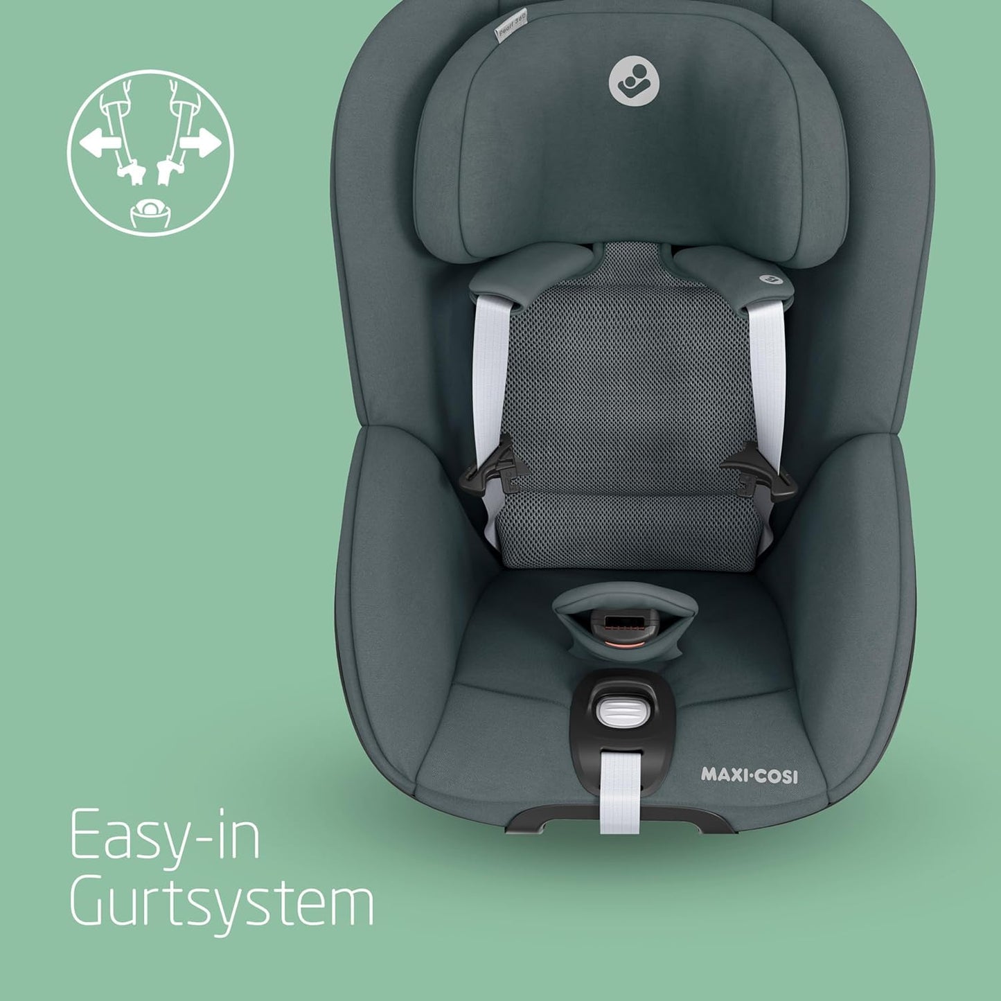 Maxi-Cosi FamilyFix 360 i-Size Base, Rotating Car Seat System, ISOFIX Station 360 Degrees, 0-4 Years (40-105 cm), FlexiSpin Rotation with One Hand, TravelSafe Rotation Control, Click & Go Black