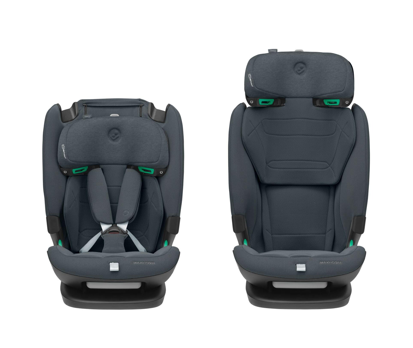 Maxi-Cosi Titan Pro² i-Size Kindersitz, 76 - 150 cm, 15 Monate-12 Jahre, G-CELL-Seitenaufprallschutz, Easy-in Gurtsystem, ClimaFlow, AirProtect-Sicherheitskissen, 4 Liegepositionen, Authentic Black