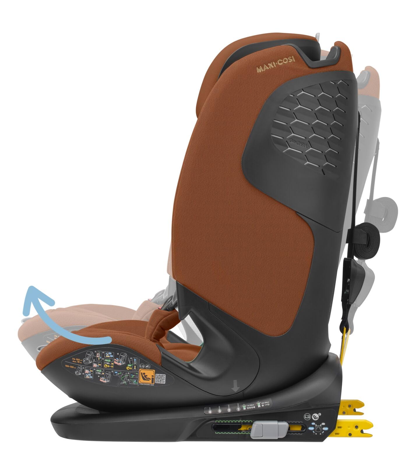 Maxi-Cosi Titan Pro² i-Size Kindersitz, 76 - 150 cm, 15 Monate-12 Jahre, G-CELL-Seitenaufprallschutz, Easy-in Gurtsystem, ClimaFlow, AirProtect-Sicherheitskissen, 4 Liegepositionen, Authentic Black