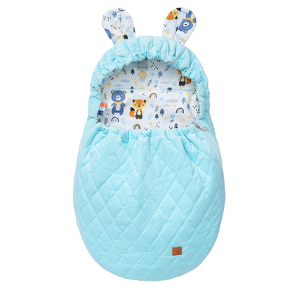 Mikos Swaddling Blanket Baby Seat Autumn Winter with Hood for Newborns for Child Seat Pram Car Seat e.g. for Maxi-Cosi, 3-Point Harness, Swaddling Bag for Babies, Child Car Seat (51