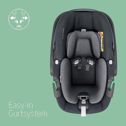 Maxi-Cosi FamilyFix 360 i-Size Base, Rotating Car Seat System, ISOFIX Station 360 Degrees, 0-4 Years (40-105 cm), FlexiSpin Rotation with One Hand, TravelSafe Rotation Control, Click & Go Black