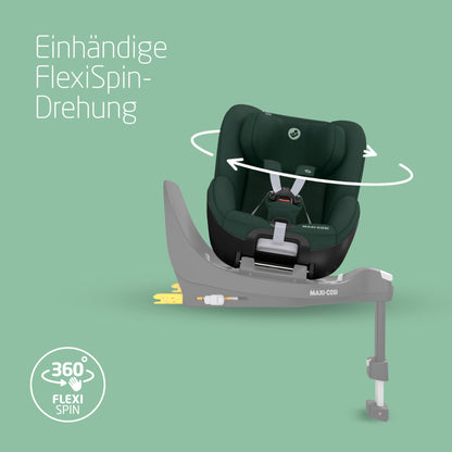 Maxi-Cosi FamilyFix 360 i-Size Base, Rotating Car Seat System, ISOFIX Station 360 Degrees, 0-4 Years (40-105 cm), FlexiSpin Rotation with One Hand, TravelSafe Rotation Control, Click & Go Black