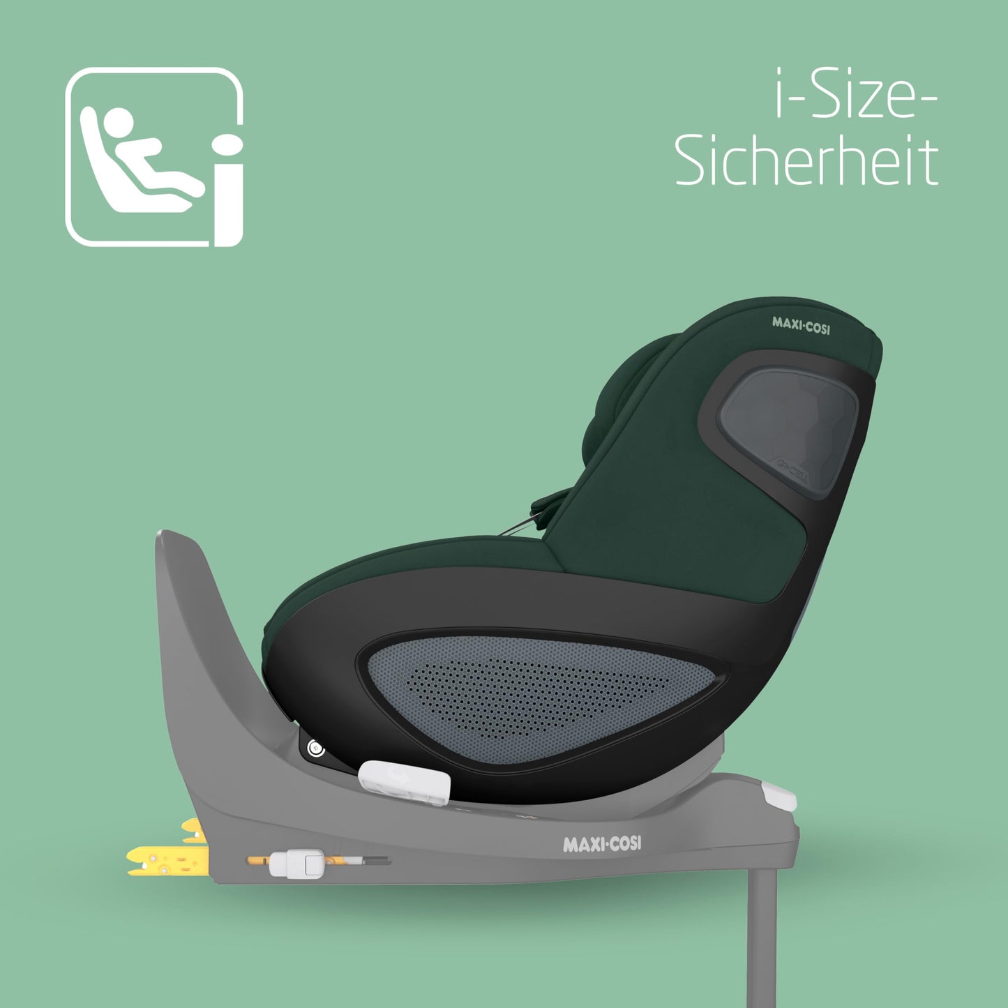 Maxi-Cosi FamilyFix 360 i-Size Base, Rotating Car Seat System, ISOFIX Station 360 Degrees, 0-4 Years (40-105 cm), FlexiSpin Rotation with One Hand, TravelSafe Rotation Control, Click & Go Black