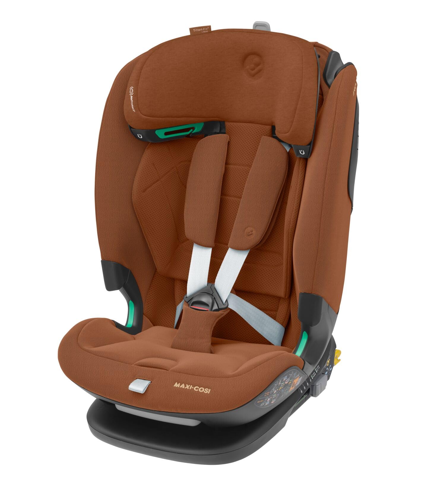 Maxi-Cosi Titan Pro² i-Size Kindersitz, 76 - 150 cm, 15 Monate-12 Jahre, G-CELL-Seitenaufprallschutz, Easy-in Gurtsystem, ClimaFlow, AirProtect-Sicherheitskissen, 4 Liegepositionen, Authentic Black