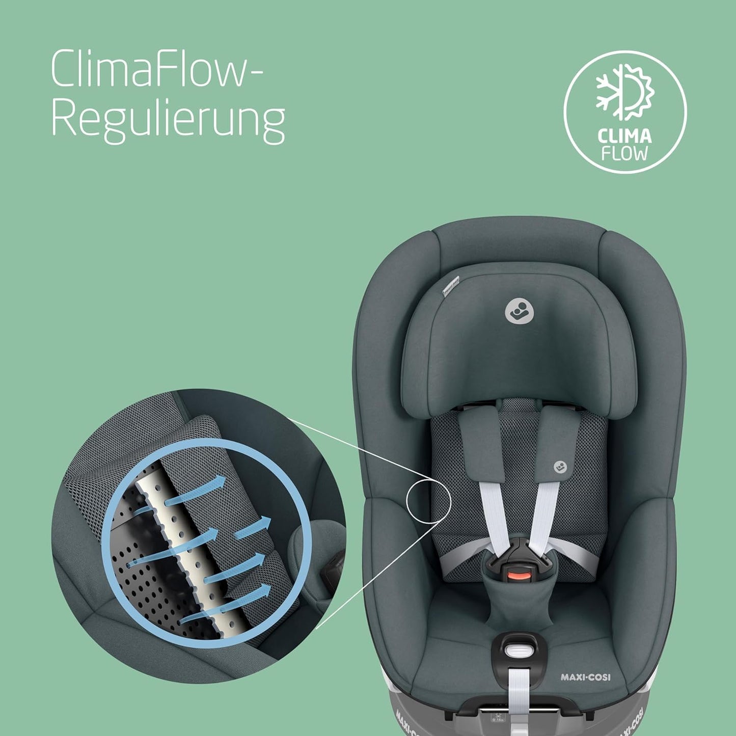 Maxi-Cosi FamilyFix 360 i-Size Base, Rotating Car Seat System, ISOFIX Station 360 Degrees, 0-4 Years (40-105 cm), FlexiSpin Rotation with One Hand, TravelSafe Rotation Control, Click & Go Black