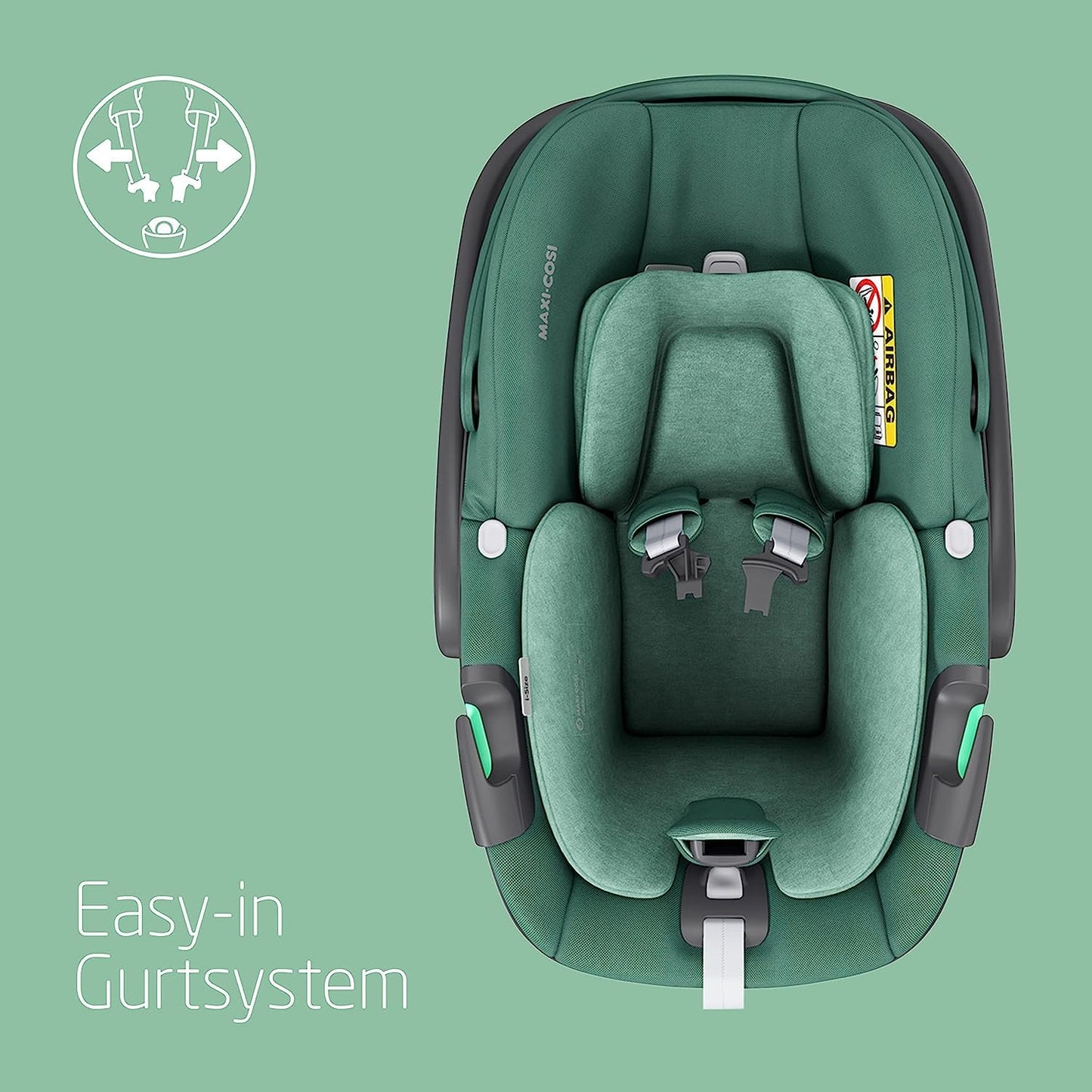 Maxi-Cosi FamilyFix 360 i-Size Base, Rotating Car Seat System, ISOFIX Station 360 Degrees, 0-4 Years (40-105 cm), FlexiSpin Rotation with One Hand, TravelSafe Rotation Control, Click & Go Black