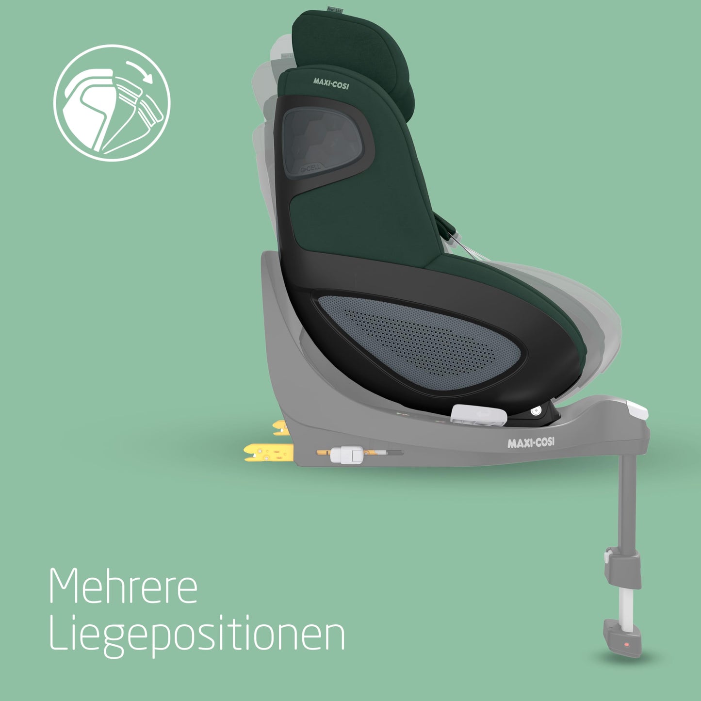 Maxi-Cosi FamilyFix 360 i-Size Base, Rotating Car Seat System, ISOFIX Station 360 Degrees, 0-4 Years (40-105 cm), FlexiSpin Rotation with One Hand, TravelSafe Rotation Control, Click & Go Black