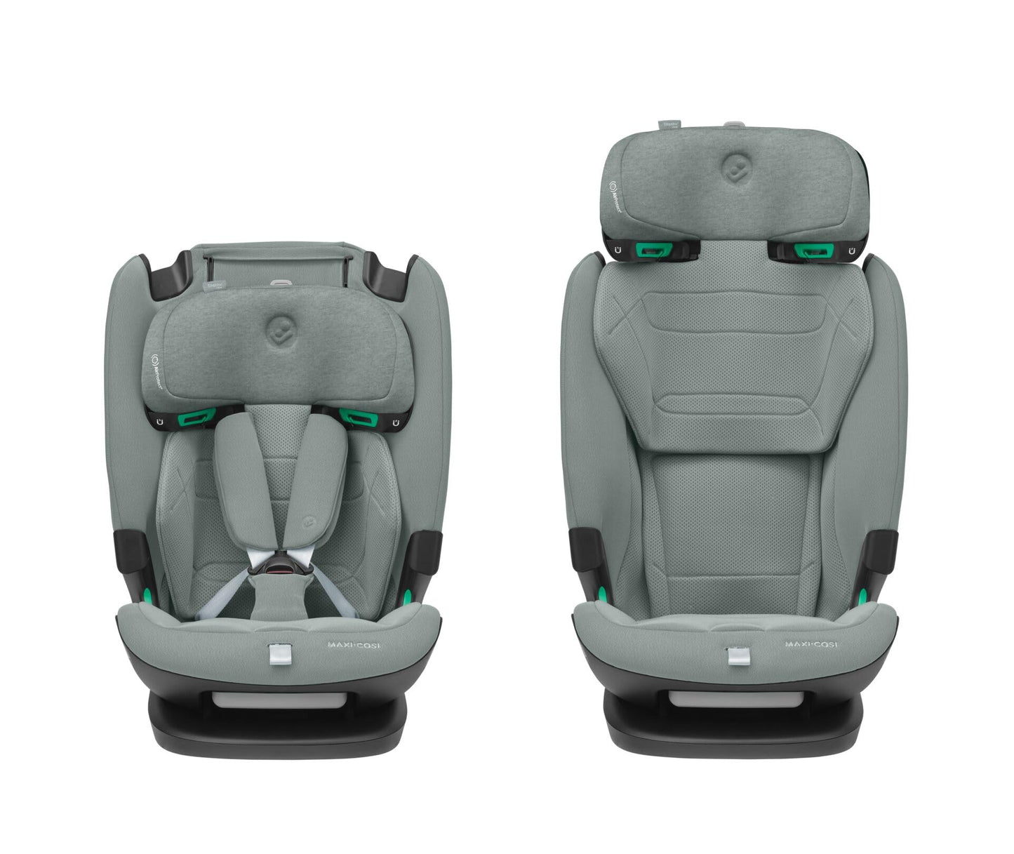 Maxi-Cosi Titan Pro² i-Size Kindersitz, 76 - 150 cm, 15 Monate-12 Jahre, G-CELL-Seitenaufprallschutz, Easy-in Gurtsystem, ClimaFlow, AirProtect-Sicherheitskissen, 4 Liegepositionen, Authentic Black