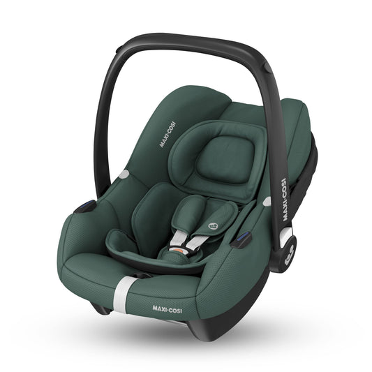 Maxi-Cosi CabrioFix i-Size, Babyschale, 0–12 Monate, max. 12 kg, leichter i-Size Kindersitz (3,2 kg), Sonnenverdeck, gepolsterter Sitz, für viele Maxi-Cosi Kinderwagen, Essential Black