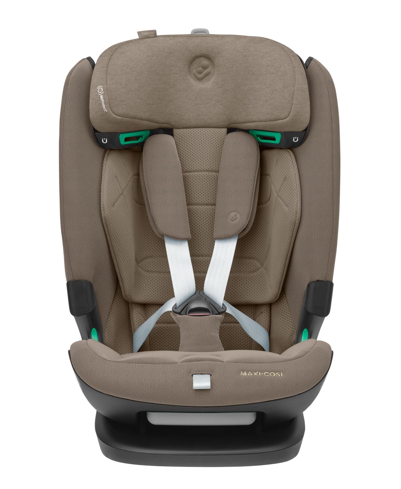 Maxi-Cosi Titan Pro² i-Size Kindersitz, 76 - 150 cm, 15 Monate-12 Jahre, G-CELL-Seitenaufprallschutz, Easy-in Gurtsystem, ClimaFlow, AirProtect-Sicherheitskissen, 4 Liegepositionen, Authentic Black