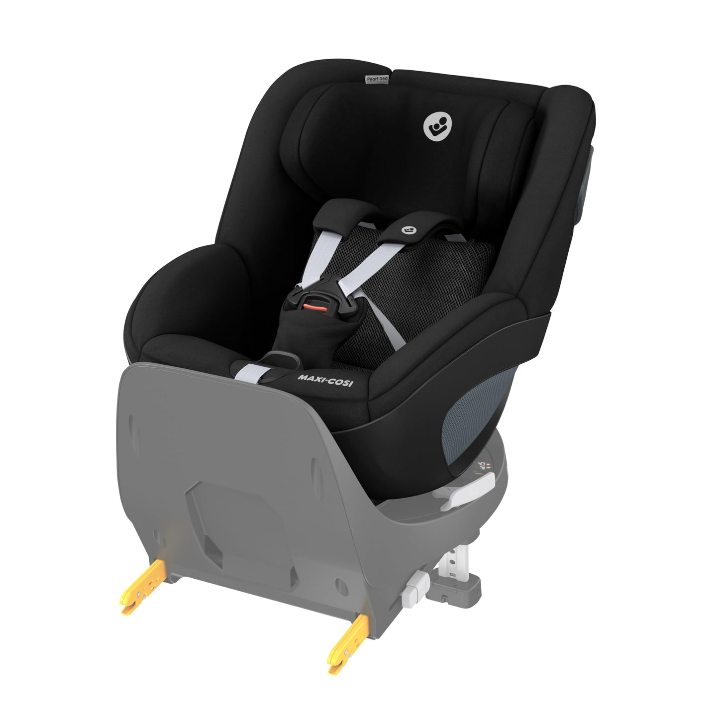 Maxi-Cosi FamilyFix 360 i-Size Base, Rotating Car Seat System, ISOFIX Station 360 Degrees, 0-4 Years (40-105 cm), FlexiSpin Rotation with One Hand, TravelSafe Rotation Control, Click & Go Black