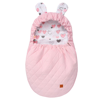 Mikos Swaddling Blanket Baby Seat Autumn Winter with Hood for Newborns for Child Seat Pram Car Seat e.g. for Maxi-Cosi, 3-Point Harness, Swaddling Bag for Babies, Child Car Seat (51