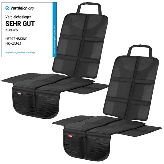 HerzensKind® Kindersitzunterlage Auto – Rutschfester & wasserabweisender Sitzschoner Auto Kindersitz mit ISOFIX – Universell passend für Leder- & Stoffsitze