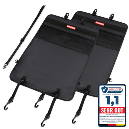HerzensKind Backrest Protection And Organiser In A Set of 2 Protects Your Car Seats From Dirt And Damage Caused By Children's Shoes Ideal For Car Journeys With Children Twin Pack