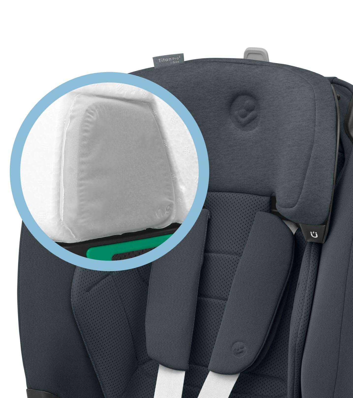 Maxi-Cosi Titan Pro² i-Size Kindersitz, 76 - 150 cm, 15 Monate-12 Jahre, G-CELL-Seitenaufprallschutz, Easy-in Gurtsystem, ClimaFlow, AirProtect-Sicherheitskissen, 4 Liegepositionen, Authentic Black