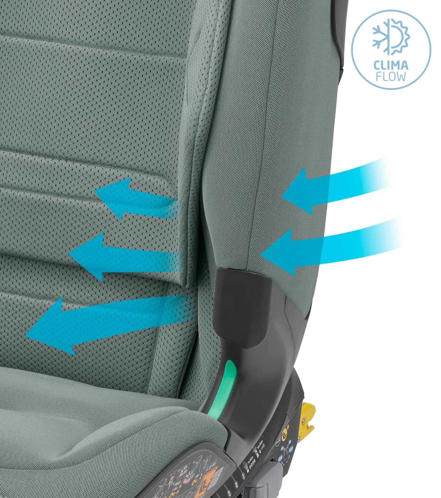Maxi-Cosi Titan Pro² i-Size Kindersitz, 76 - 150 cm, 15 Monate-12 Jahre, G-CELL-Seitenaufprallschutz, Easy-in Gurtsystem, ClimaFlow, AirProtect-Sicherheitskissen, 4 Liegepositionen, Authentic Black
