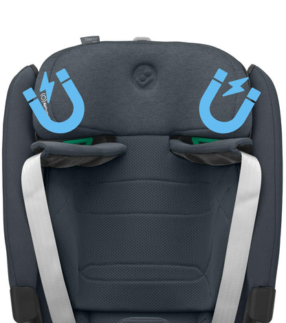 Maxi-Cosi Titan Pro² i-Size Kindersitz, 76 - 150 cm, 15 Monate-12 Jahre, G-CELL-Seitenaufprallschutz, Easy-in Gurtsystem, ClimaFlow, AirProtect-Sicherheitskissen, 4 Liegepositionen, Authentic Black