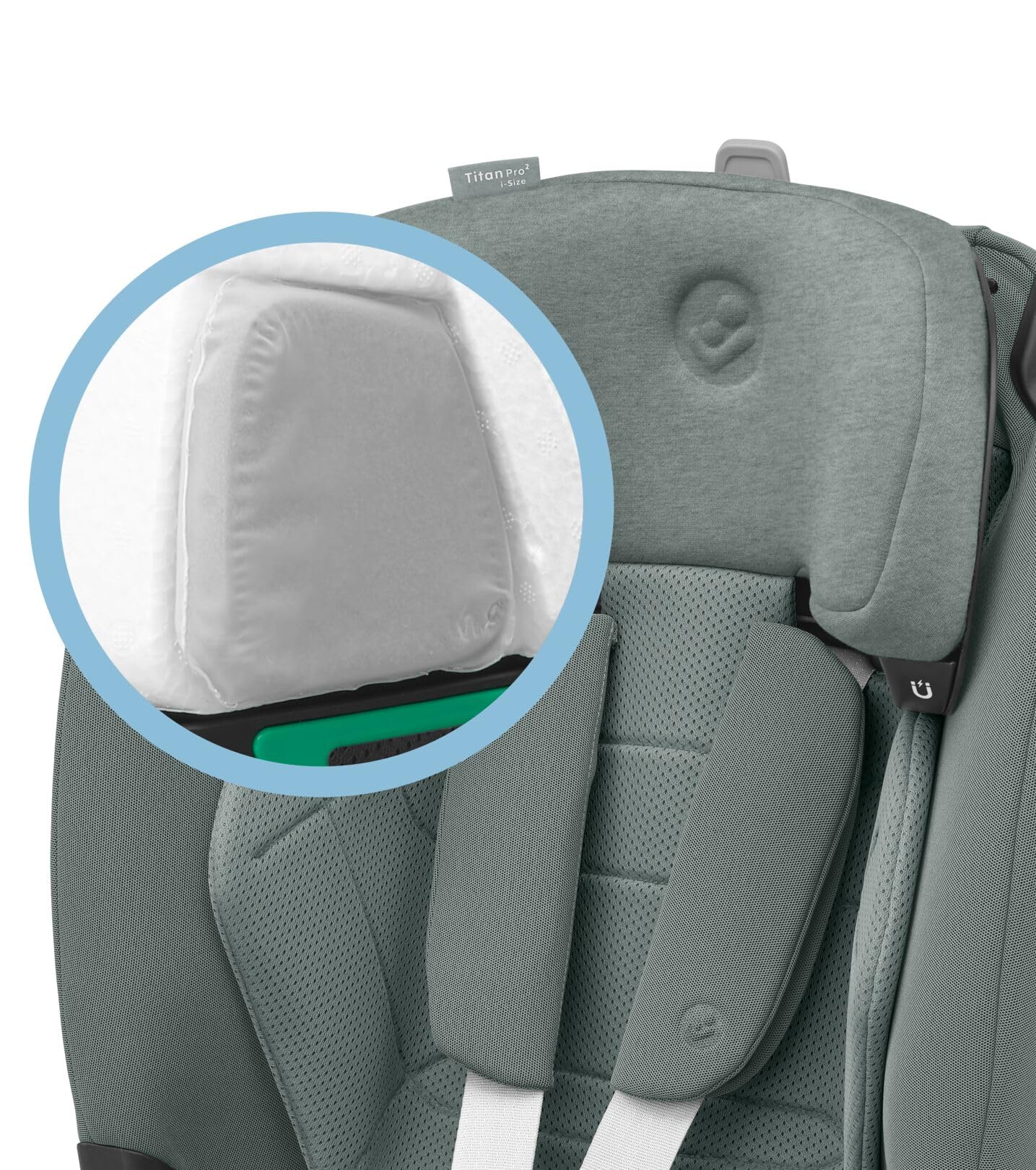 Maxi-Cosi Titan Pro² i-Size Kindersitz, 76 - 150 cm, 15 Monate-12 Jahre, G-CELL-Seitenaufprallschutz, Easy-in Gurtsystem, ClimaFlow, AirProtect-Sicherheitskissen, 4 Liegepositionen, Authentic Black