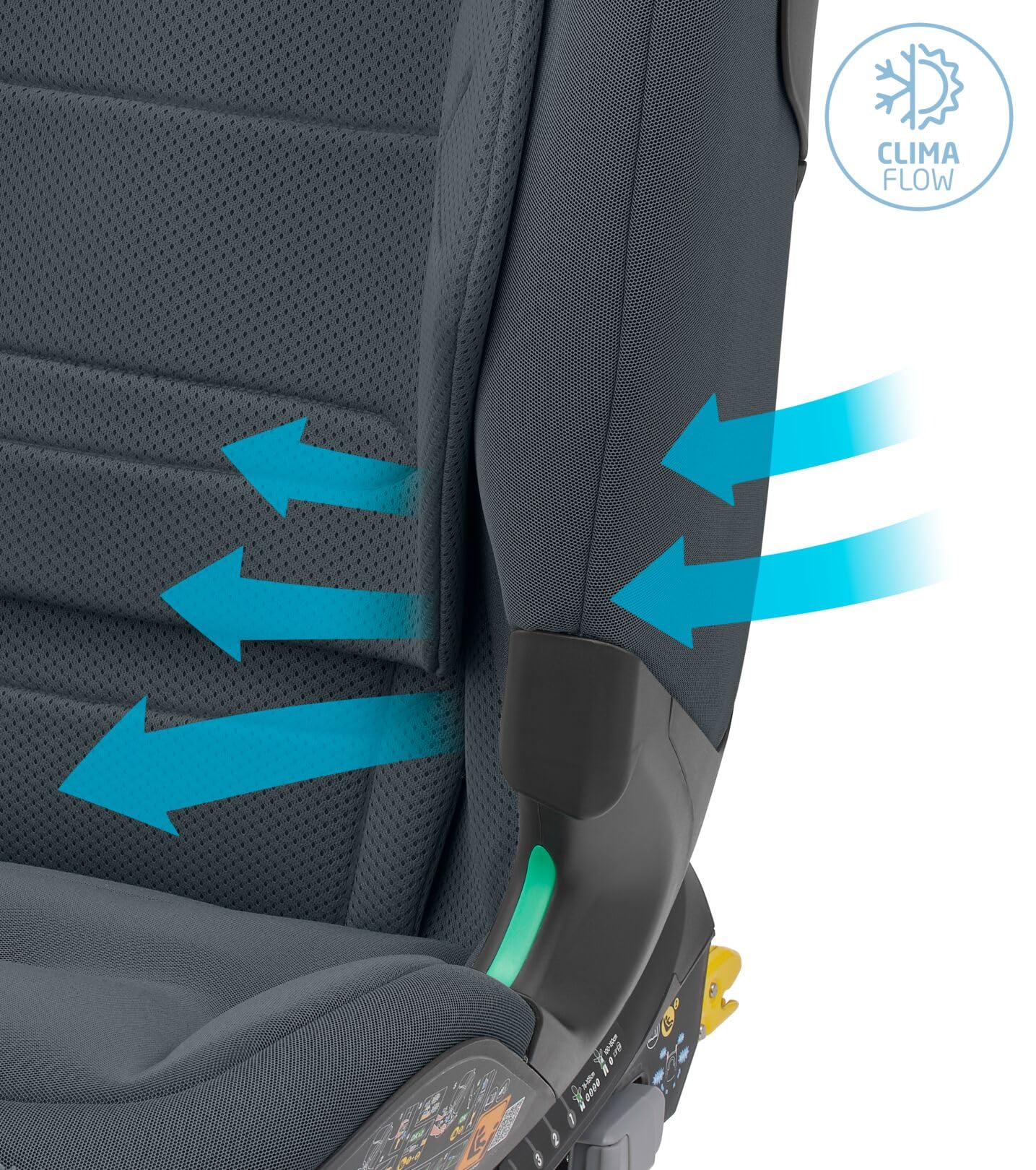 Maxi-Cosi Titan Pro² i-Size Kindersitz, 76 - 150 cm, 15 Monate-12 Jahre, G-CELL-Seitenaufprallschutz, Easy-in Gurtsystem, ClimaFlow, AirProtect-Sicherheitskissen, 4 Liegepositionen, Authentic Black